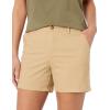 imageAmazon Essentials Womens MidRise SlimFit 5 Inch Inseam Khaki Short Available in Straight and Curvy FitsKhaki Brown