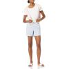 imageAmazon Essentials Womens MidRise SlimFit 5 Inch Inseam Khaki Short Available in Straight and Curvy FitsLight Blue