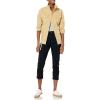 imageAmazon Essentials Womens MidRise SlimFit Cropped Tapered Leg Khaki Pant Available in Plus SizeBlack