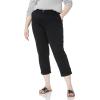 imageAmazon Essentials Womens MidRise SlimFit Cropped Tapered Leg Khaki Pant Available in Plus SizeBlack