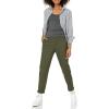 imageAmazon Essentials Womens MidRise SlimFit Cropped Tapered Leg Khaki Pant Available in Plus SizeDark Olive