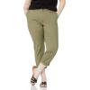 imageAmazon Essentials Womens MidRise SlimFit Cropped Tapered Leg Khaki Pant Available in Plus SizeWashed Olive