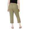 imageAmazon Essentials Womens MidRise SlimFit Cropped Tapered Leg Khaki Pant Available in Plus SizeWashed Olive