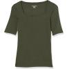 imageAmazon Essentials Womens SlimFit Half Sleeve Square Neck TShirtOlive