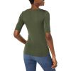 imageAmazon Essentials Womens SlimFit Half Sleeve Square Neck TShirtOlive