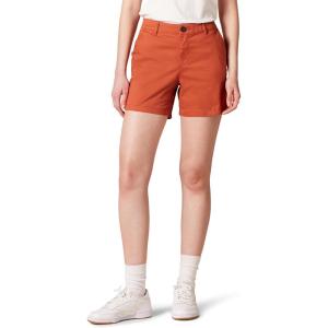 imageAmazon Essentials Womens MidRise SlimFit 5 Inch Inseam Khaki Short Available in Straight and Curvy FitsBrick Red