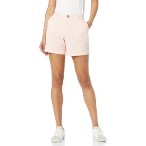 imageAmazon Essentials Womens MidRise SlimFit 5 Inch Inseam Khaki Short Available in Straight and Curvy FitsDusty Pink