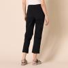 imageAmazon Essentials Womens HighRise SlimFit AnkleLength WideLeg Khaki PantBlack