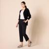 imageAmazon Essentials Womens HighRise SlimFit AnkleLength WideLeg Khaki PantBlack
