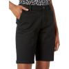 imageAmazon Essentials Womens MidRise SlimFit 10quot Inseam Bermuda Khaki ShortBlack