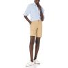 imageAmazon Essentials Womens MidRise SlimFit 10quot Inseam Bermuda Khaki ShortKhaki Brown