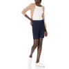 imageAmazon Essentials Womens MidRise SlimFit 10quot Inseam Bermuda Khaki ShortNavy