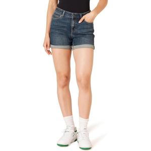 imageAmazon Essentials Womens MidRise Slim Fit 4quot Denim ShortsDark Denim