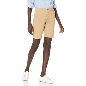 imageAmazon Essentials Womens MidRise SlimFit 10quot Inseam Bermuda Khaki ShortKhaki Brown