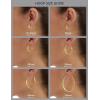 imageAmazon Essentials 14K Gold or Sterling Silver Plated Thick Tube Hoop SetSilver
