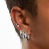 imageAmazon Essentials 14K Gold or Sterling Silver Plated Thick Tube Hoop SetSilver