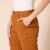 imageAmazon Essentials Womens HighRise RegularFit AnkleLength TaperedLeg Khaki PantCaramel