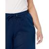 imageAmazon Essentials Womens Linen Blend Drawstring Relaxed Fit Wide Leg Pant Available in Plus SizeDark Blue