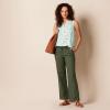 imageAmazon Essentials Womens Linen Blend Drawstring Relaxed Fit Wide Leg Pant Available in Plus SizeDark Olive