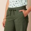 imageAmazon Essentials Womens Linen Blend Drawstring Relaxed Fit Wide Leg Pant Available in Plus SizeDark Olive