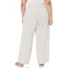 imageAmazon Essentials Womens Linen Blend Drawstring Relaxed Fit Wide Leg Pant Available in Plus SizeEcru
