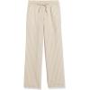 imageAmazon Essentials Womens Linen Blend Drawstring Relaxed Fit Wide Leg Pant Available in Plus SizeEcru Stripe