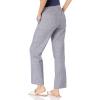 imageAmazon Essentials Womens Linen Blend Drawstring Relaxed Fit Wide Leg Pant Available in Plus SizeGrey Vertical Stripe