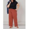 imageAmazon Essentials Womens Linen Blend Drawstring Relaxed Fit Wide Leg Pant Available in Plus SizeTerracotta