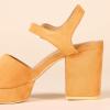 imageAmazon Essentials Womens Platform Heel SandalDark Orange Faux Suede