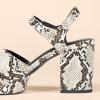 imageAmazon Essentials Womens Platform Heel SandalFaux Snake