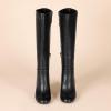 imageAmazon Essentials Womens Tall Heel BootBlack Faux Leather