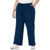 imageAmazon Essentials Womens Linen Blend Drawstring Relaxed Fit Wide Leg Pant Available in Plus SizeDark Blue