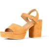 imageAmazon Essentials Womens Platform Heel SandalDark Orange Faux Suede
