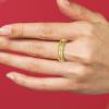 imageAmazon Essentials Cubic Zirconia MultiRow Band Ring in Sterling SilverYellow