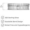 imageAmazon Essentials Cubic Zirconia Stackable 2Ring Set in Sterling SilverWhite