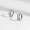 imageAmazon Essentials Half Clear Hoop EarringsWhite