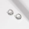 imageAmazon Essentials Half Clear Hoop EarringsWhite