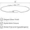 imageAmazon Essentials Interlocking Oval Paperclip Link Bracelet 8quotWhite
