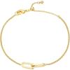imageAmazon Essentials Interlocking Oval Paperclip Link Bracelet 8quotYellow