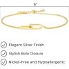 imageAmazon Essentials Interlocking Oval Paperclip Link Bracelet 8quotYellow