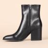 imageAmazon Essentials Womens Clean Heel Ankle BootBlack