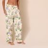 imageAmazon Essentials Womens RegularFit FullLength Satin Pajama PantsBeige Peach Floral
