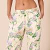 imageAmazon Essentials Womens RegularFit FullLength Satin Pajama PantsBeige Peach Floral