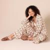 imageAmazon Essentials Womens RegularFit FullLength Satin Pajama PantsPale Pink Blush Leopard