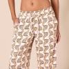 imageAmazon Essentials Womens RegularFit FullLength Satin Pajama PantsPale Pink Blush Leopard