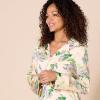 imageAmazon Essentials Womens RegularFit LongSleeve Satin Sleep Shirt Only Pants Sold SeparatelyBeige Peach Floral