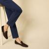 imageAmazon Essentials Womens Soft Minimal LoaferDark Brown Faux Suede
