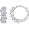 imageAmazon Essentials Half Clear Hoop EarringsWhite