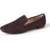 imageAmazon Essentials Womens Soft Minimal LoaferDark Brown Faux Suede