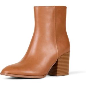 imageAmazon Essentials Womens Clean Heel Ankle BootTan